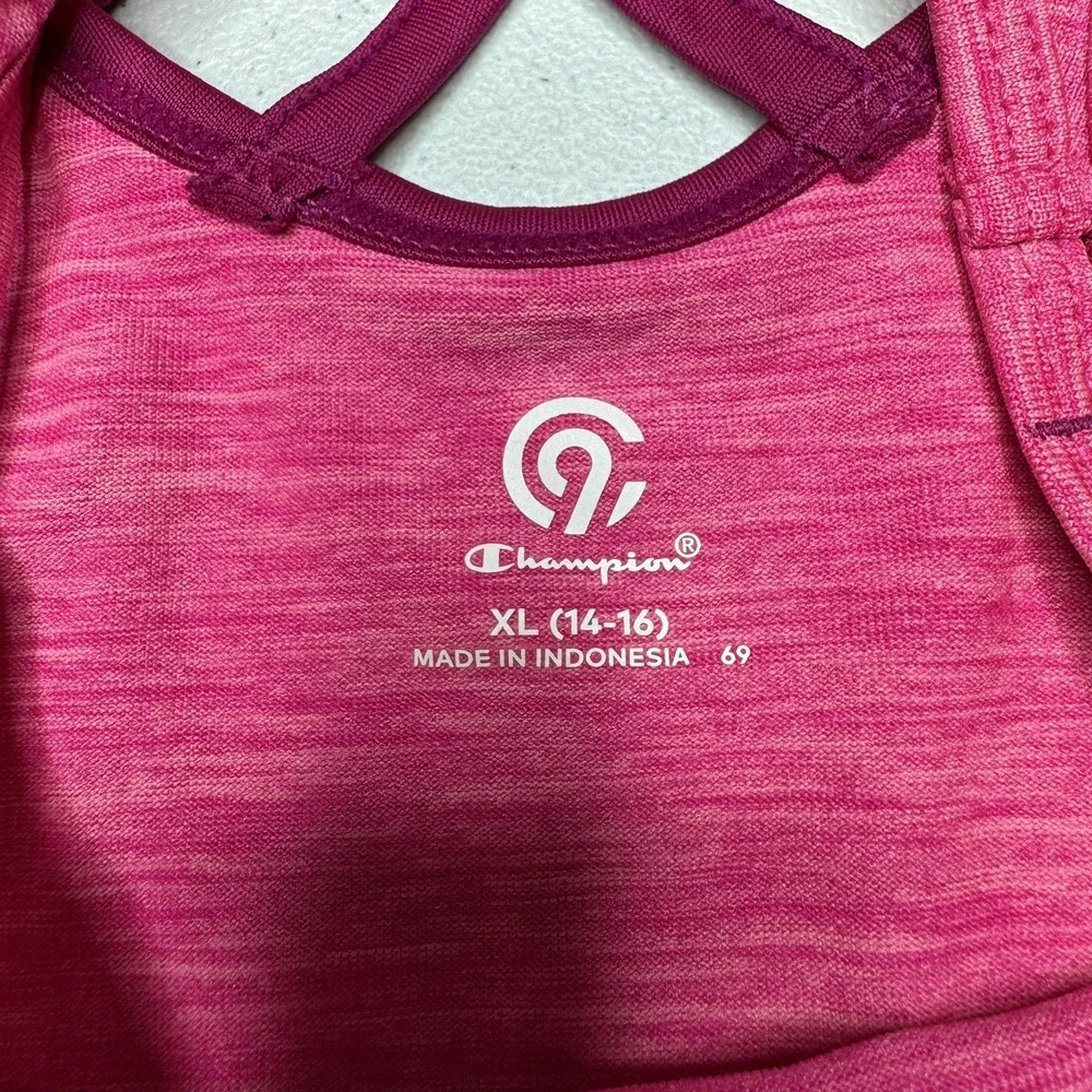 C9 Champion Girls Activewear Tank Top Size XL (14/16) Pink Halter Neck